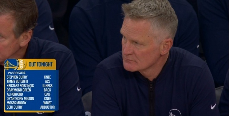 iqiyi-不忍直视！勇士本场对阵尼克斯 大小库里&amp;巴特勒&amp;追梦等8人缺席